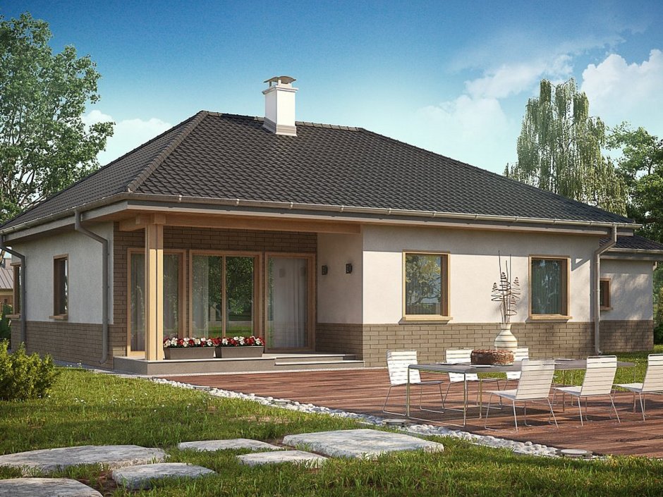 Одноэтажный дом 60 кв.м z500