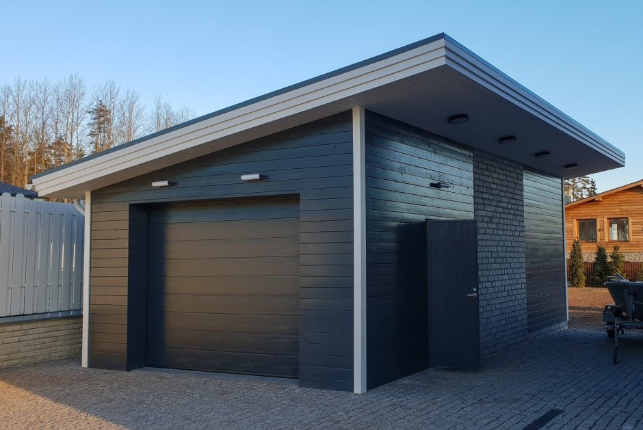Высота гаража с односкатной крышей