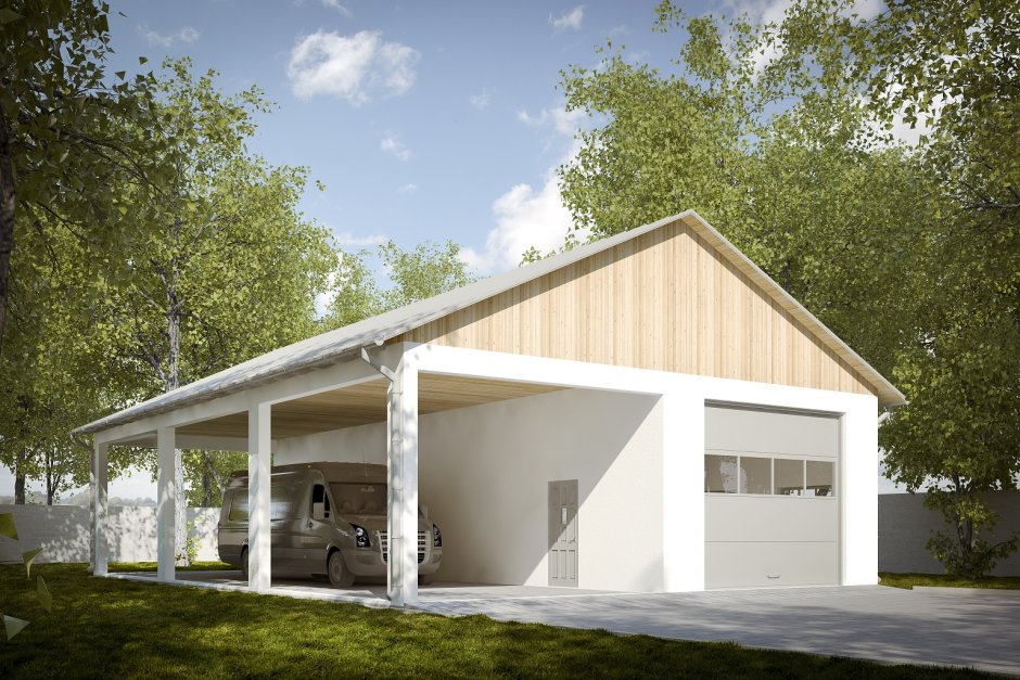 Проект двухэтажного гаража