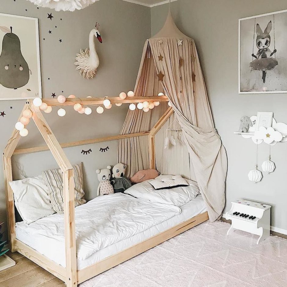 Детская комната икеа с кровать kura