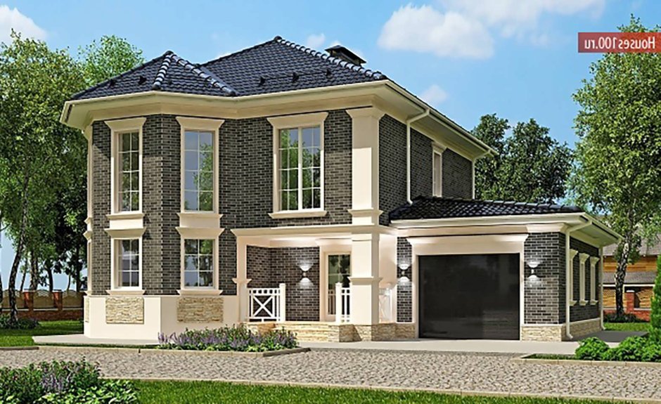 Дом с эркером двухэтажный