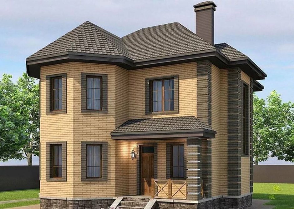 Дом с эркером двухэтажный