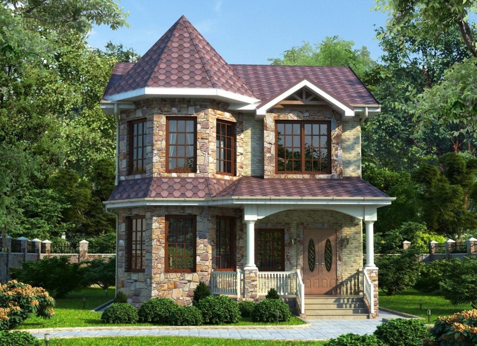Каменный дом с эркером