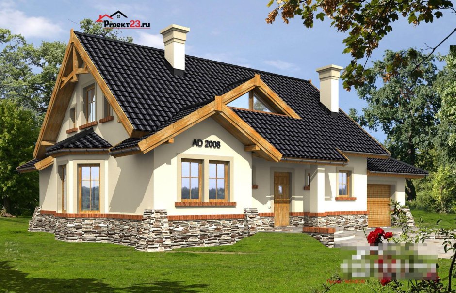 Одноэтажные дома с мансардой