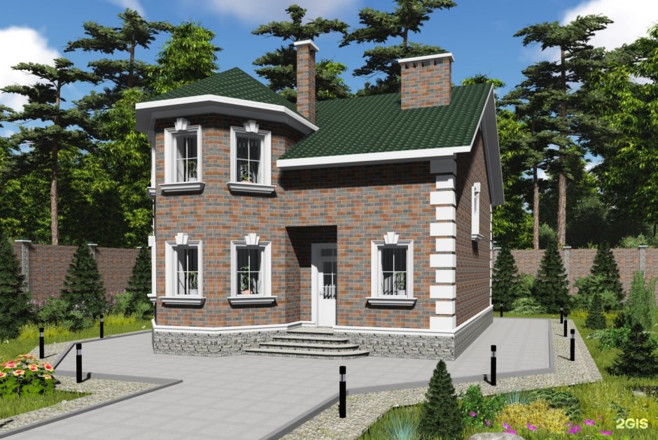 Дом с эркером и мансардой