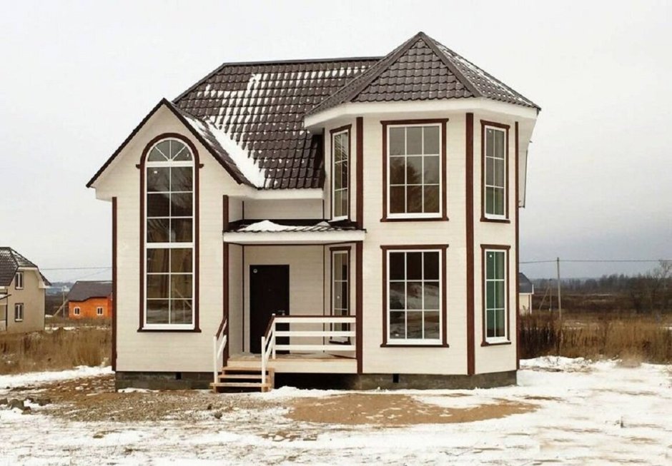 Каркасный дом с эркером