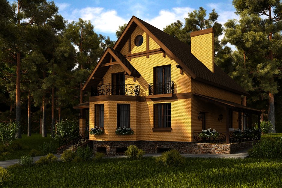 Трехэтажные дома с мансардой