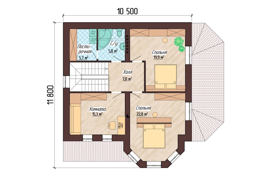 Дом с эркером планировка