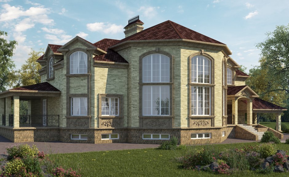 Дом с эркером двухэтажный