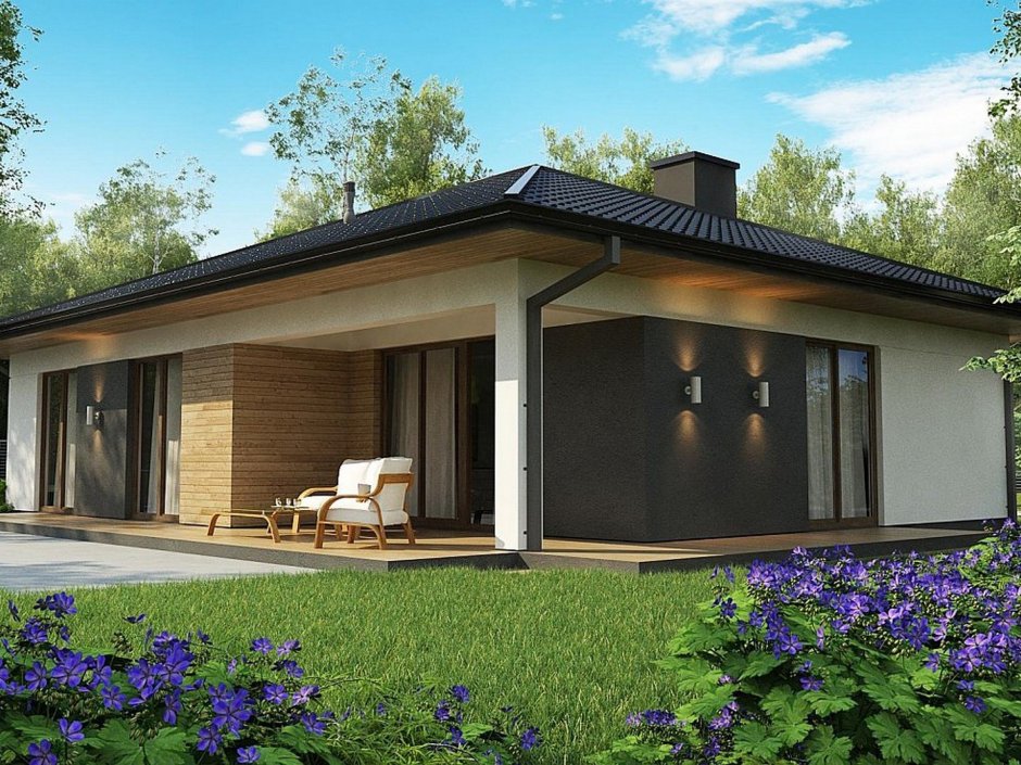 Баня с террасой и барбекю под одной крышей 6х4м