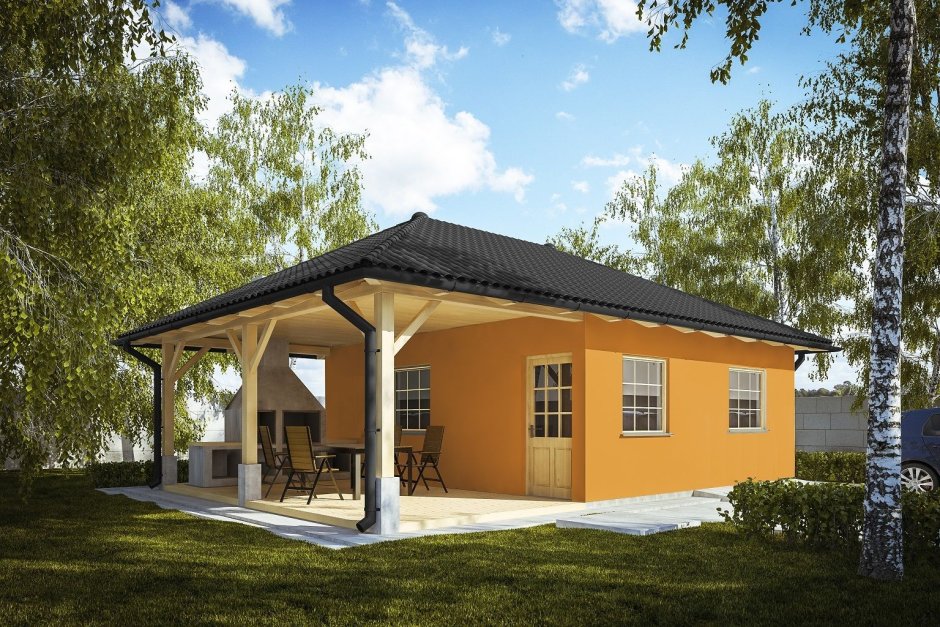 Баня 3*3 с беседкой