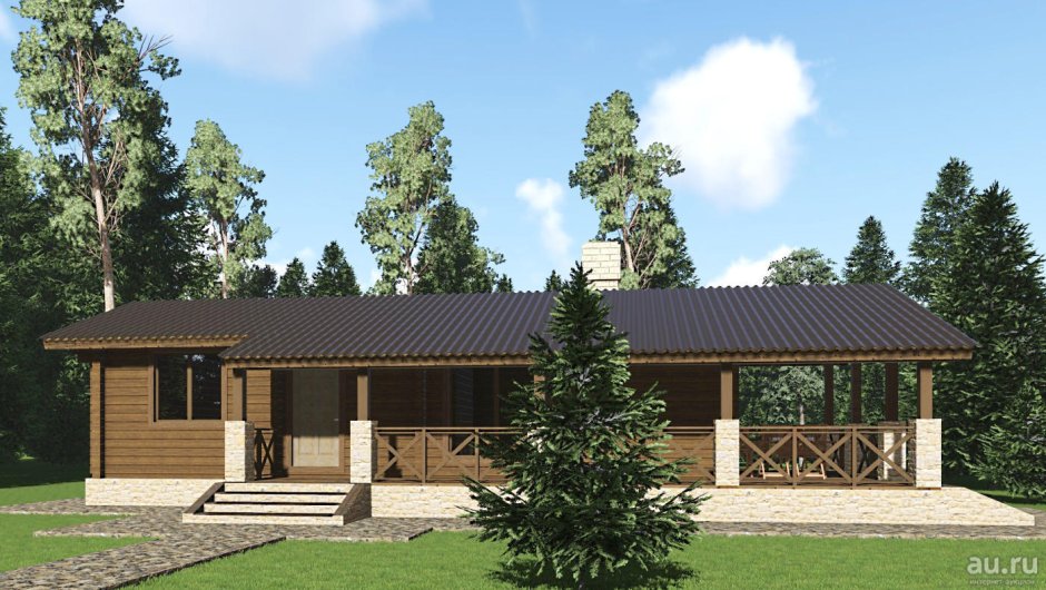 Баня из клееного бруса 4х10