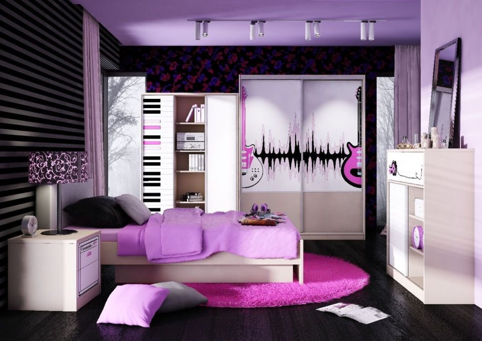 Комната в стиле Модерн для подростка девочки