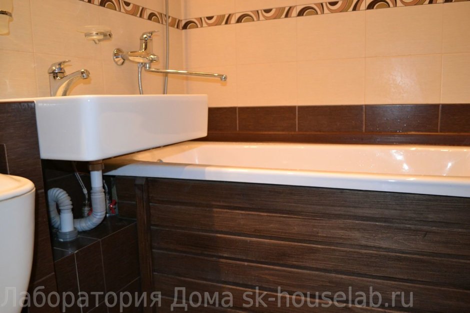 Экран для ванны из плитки