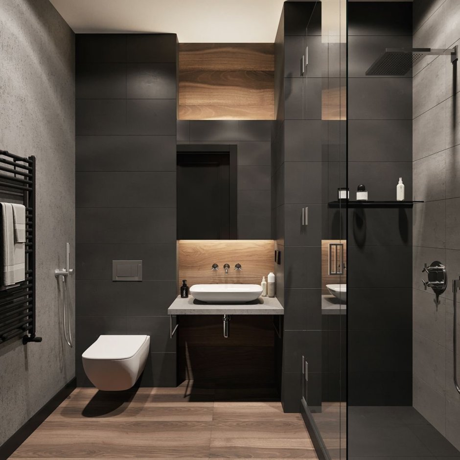 Черные Ванные комнаты