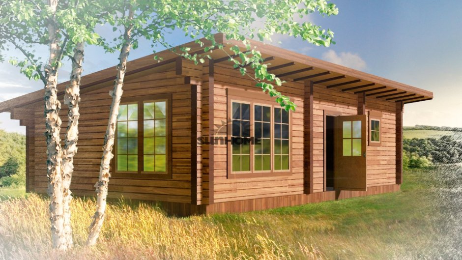 Дом баня с односкатной крышей проекты