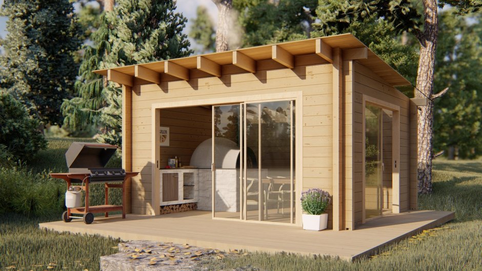 Гостевой дом баня из клееного бруса