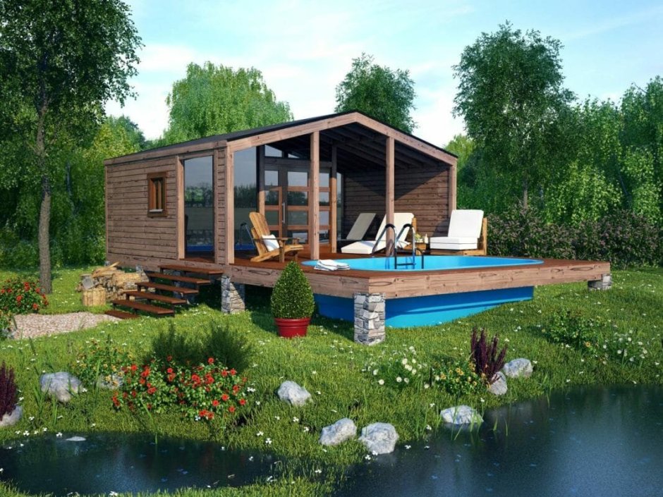 Баня из клееного бруса 4х10