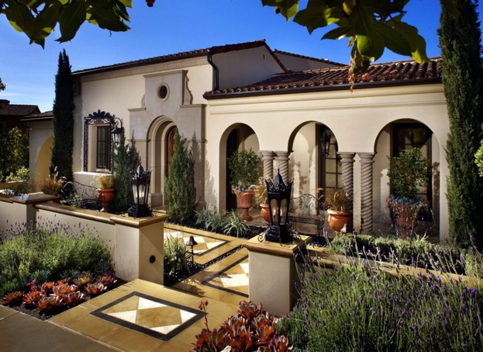 Ландшафт Средиземноморский стиль патио