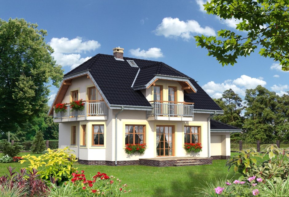 Красивые крыши домов с мансардой