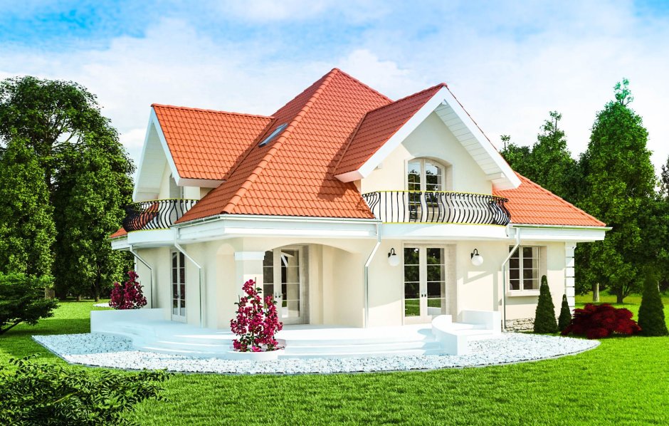 Красивая крыша дома