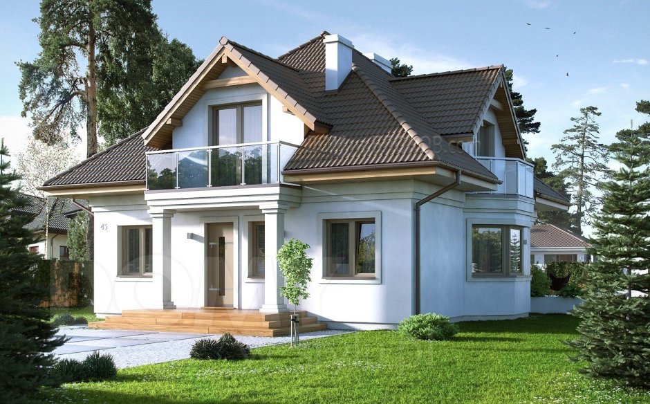 Дом с мансардой