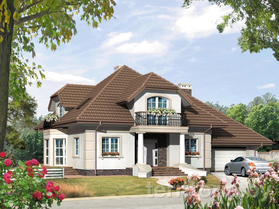 Дом с мансардой 110 кв м