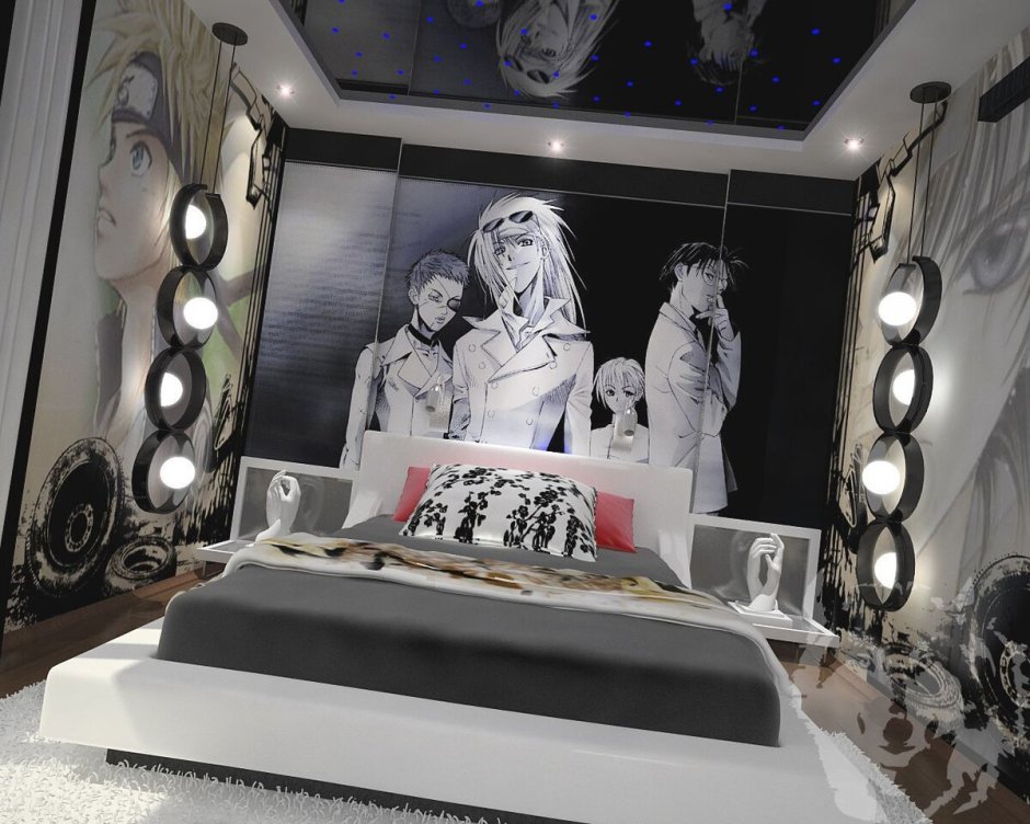 Интерьер комнаты в стиле аниме