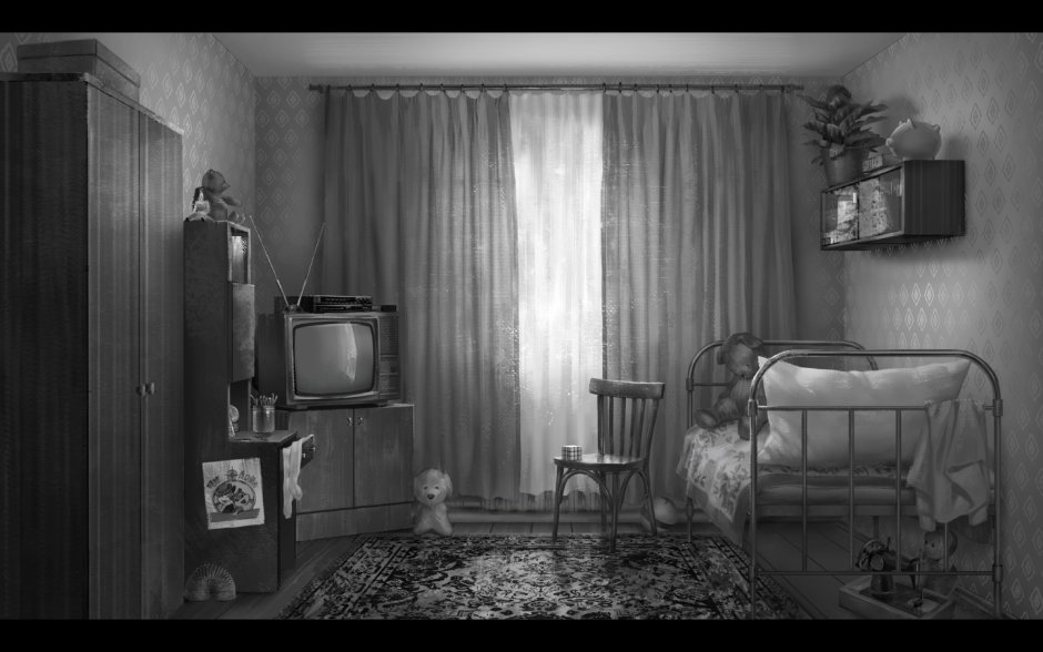 Комната Антона из игры tiny Bunny