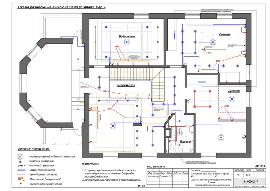Схема подключения освещения умного дома