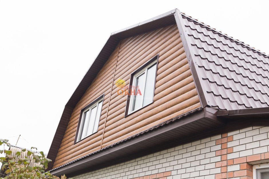 Металл на фронтон крыши мансарды