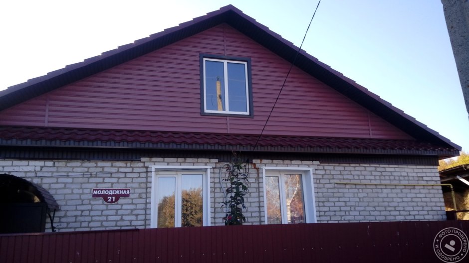 Фронтом обшитый профлистом