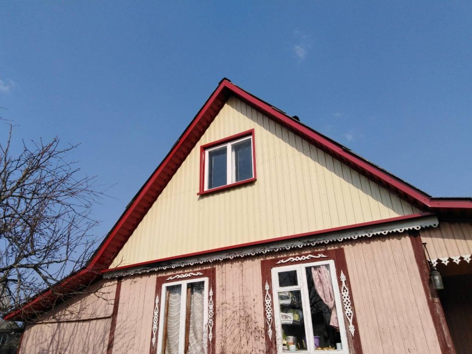 Обшивка фронтона профнастилом