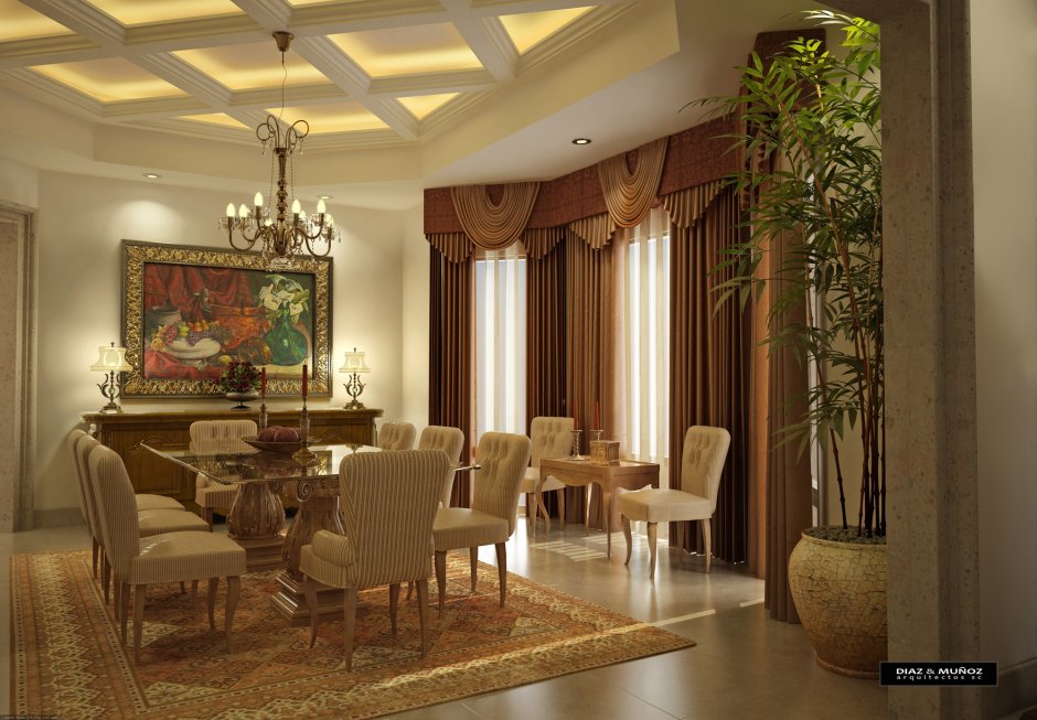 Красивый интерьер столовой