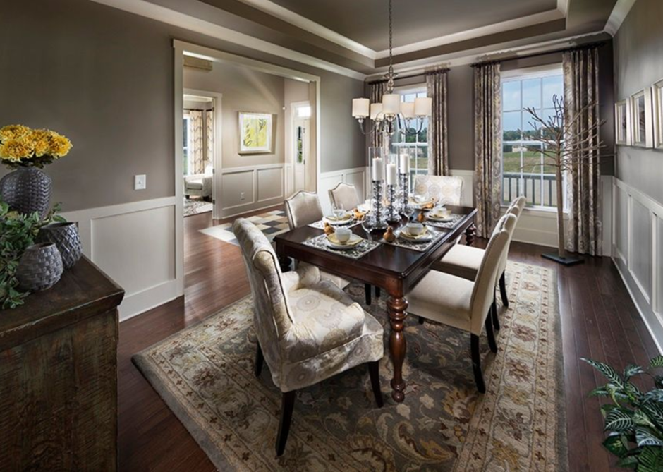 Проходная гостиная столовая