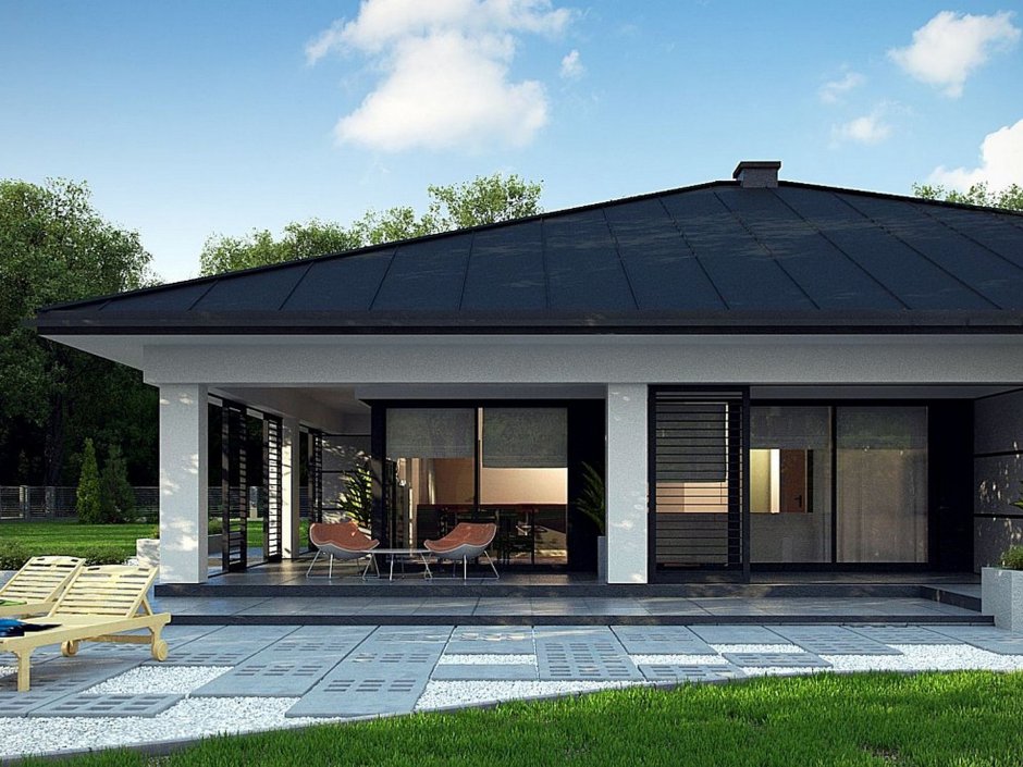 Z500 проекты одноэтажных с террасой