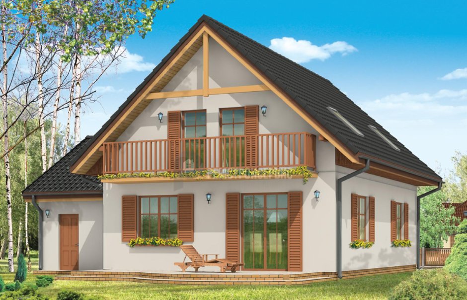 Дом с мансардой 110 кв м