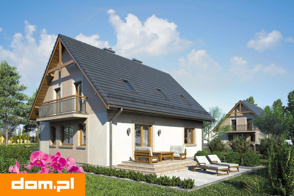 Мансардный дом с балконом