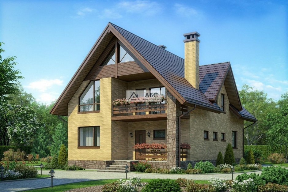 Мансардные дома с балконом