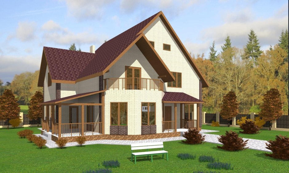 Дом 80 кв.м двухэтажный с мансардой из газобетона