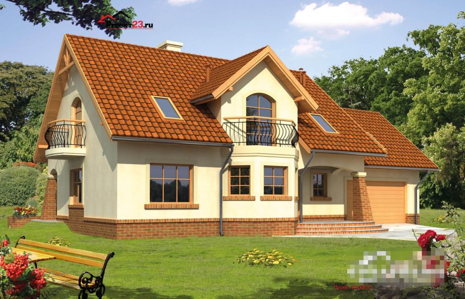 Дом с мансардной крышей