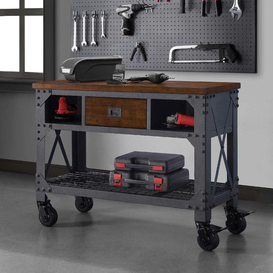 Whalen Industrial Metal and Wood workbench