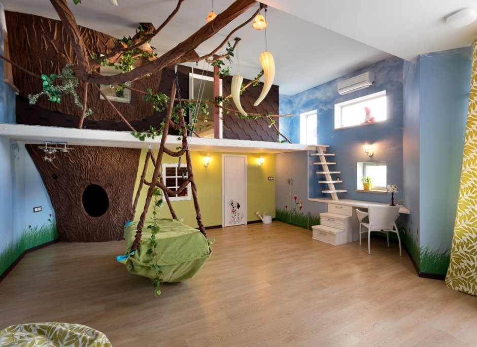 Детская комната в стиле леса
