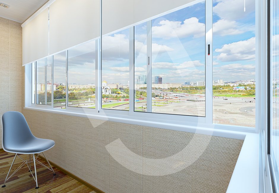 Балкон обшили стеновой панелью