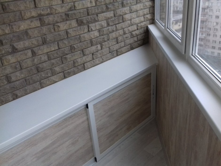 Отделка лоджии декоративным камнем