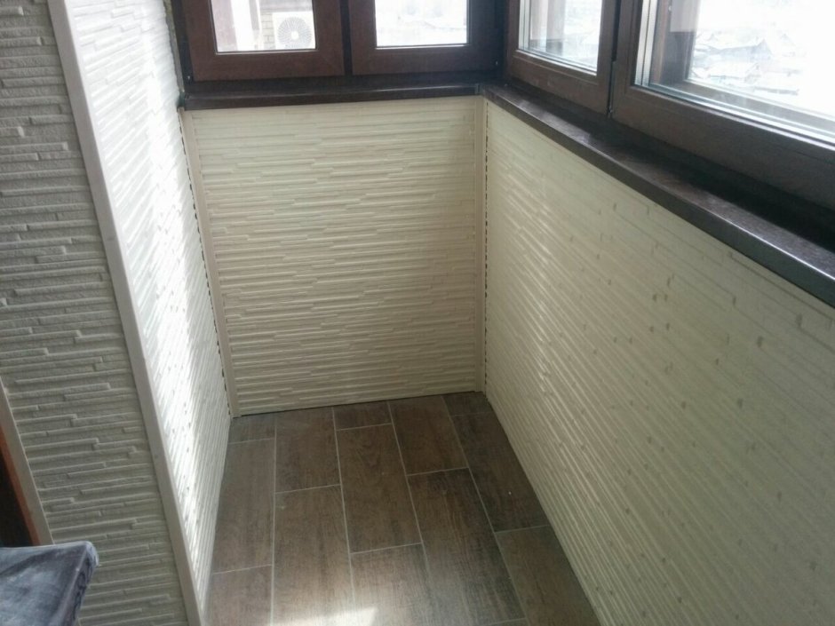 Балкон белая вагонка Скандинавский стиль