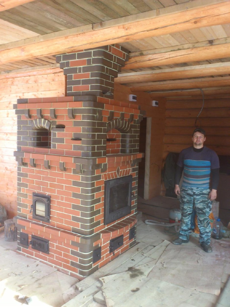 Печь камин финка кирпичная