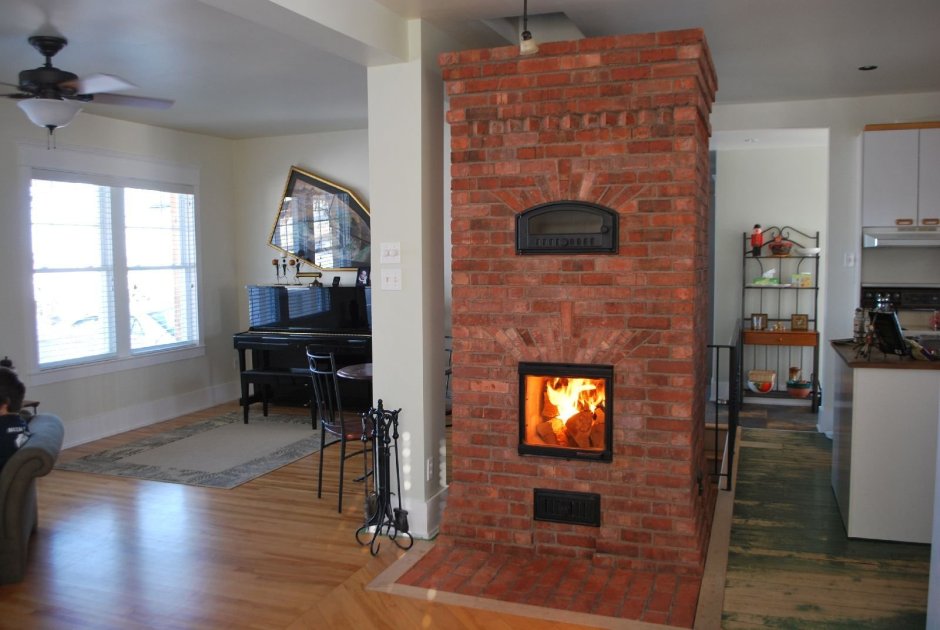 Кирпичная угловая печь Лоде