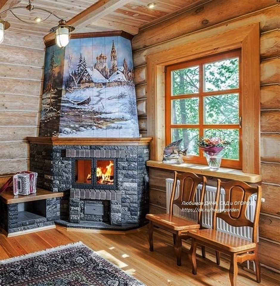 Кирпичная печь камин 1на1