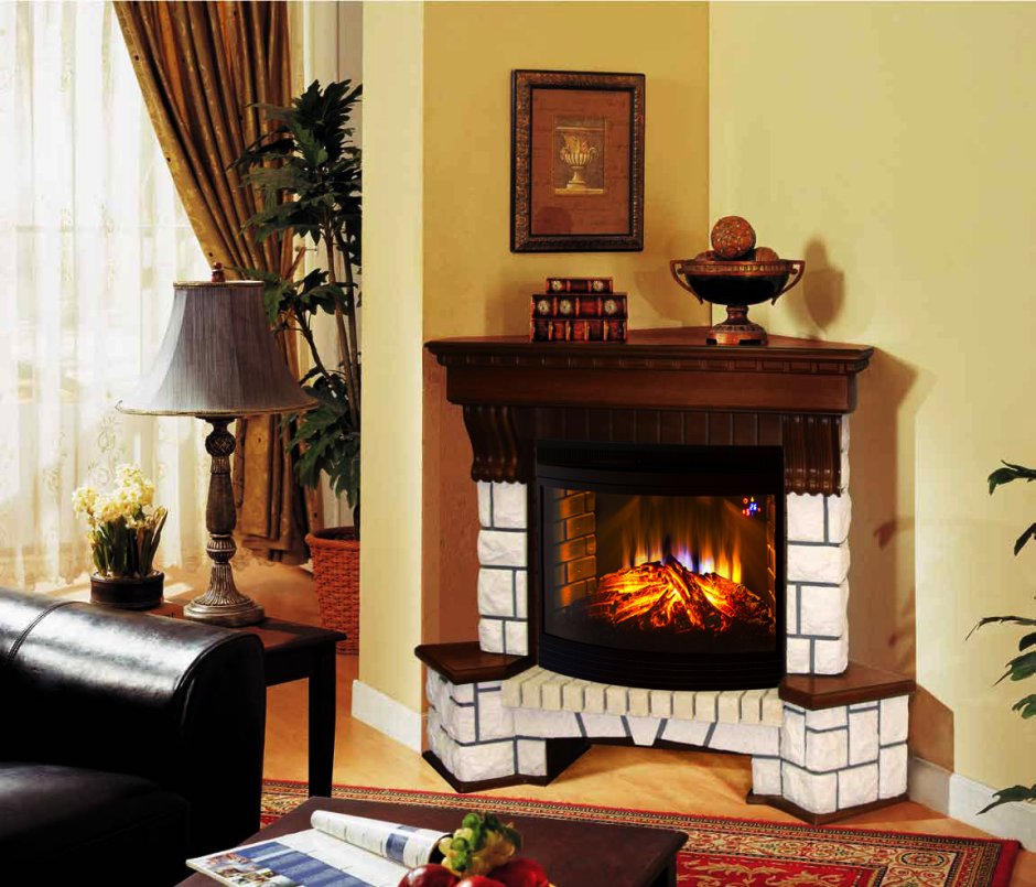 Электрический камин INTERFLAME Panoramic 28 + портал Exter угловой